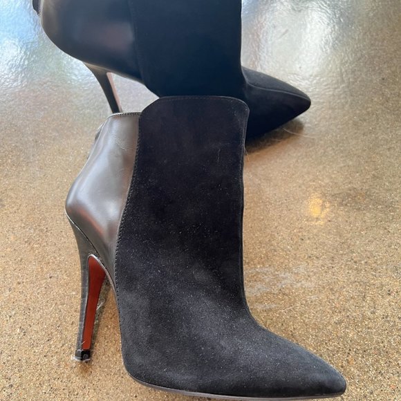 Black Leather Zara Ankle Boots - Picture 3 of 6